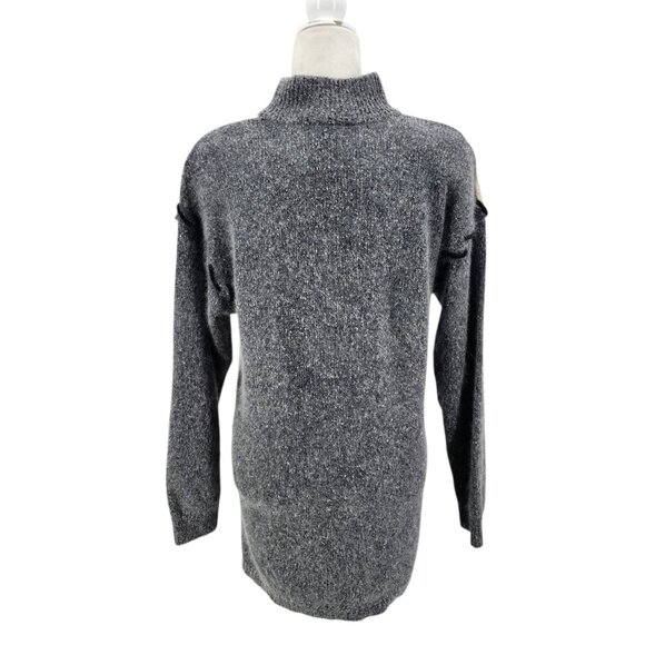 Vintage Chamonix Petite Womens PS Sweater Silk Angora Lambswool Relaxed Fit Gray - Picture 4 of 8